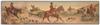 ANONYMOUS. [FOX HUNTING SCENE.] Group of 7 decorative panels. Each approximately 14x60 inches.